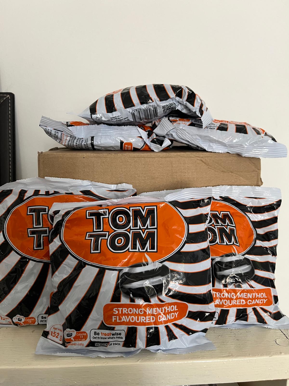 Tom Tom – Strong Menthol Flavoured Candy (152g Bag)